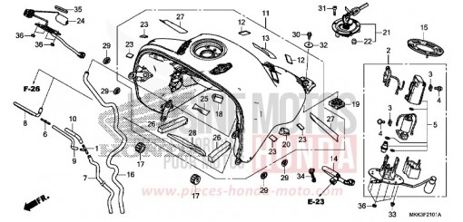 KRAFTSTOFFTANK/KRAFTSTOFFPUMPE (CRF1000A2/AL2/D2/DL2) CRF1000A2J de 2018